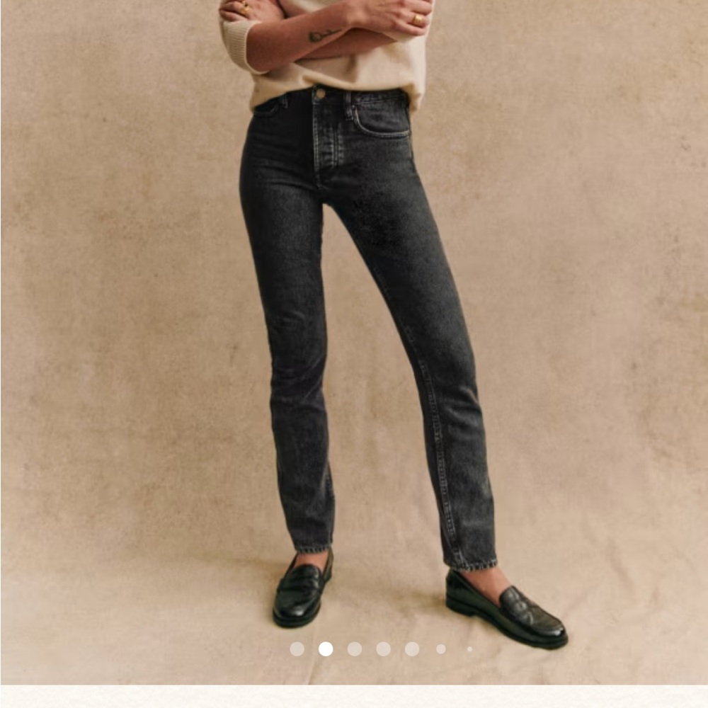 Sezane Denim Brut Sexy Bottom-dark grey